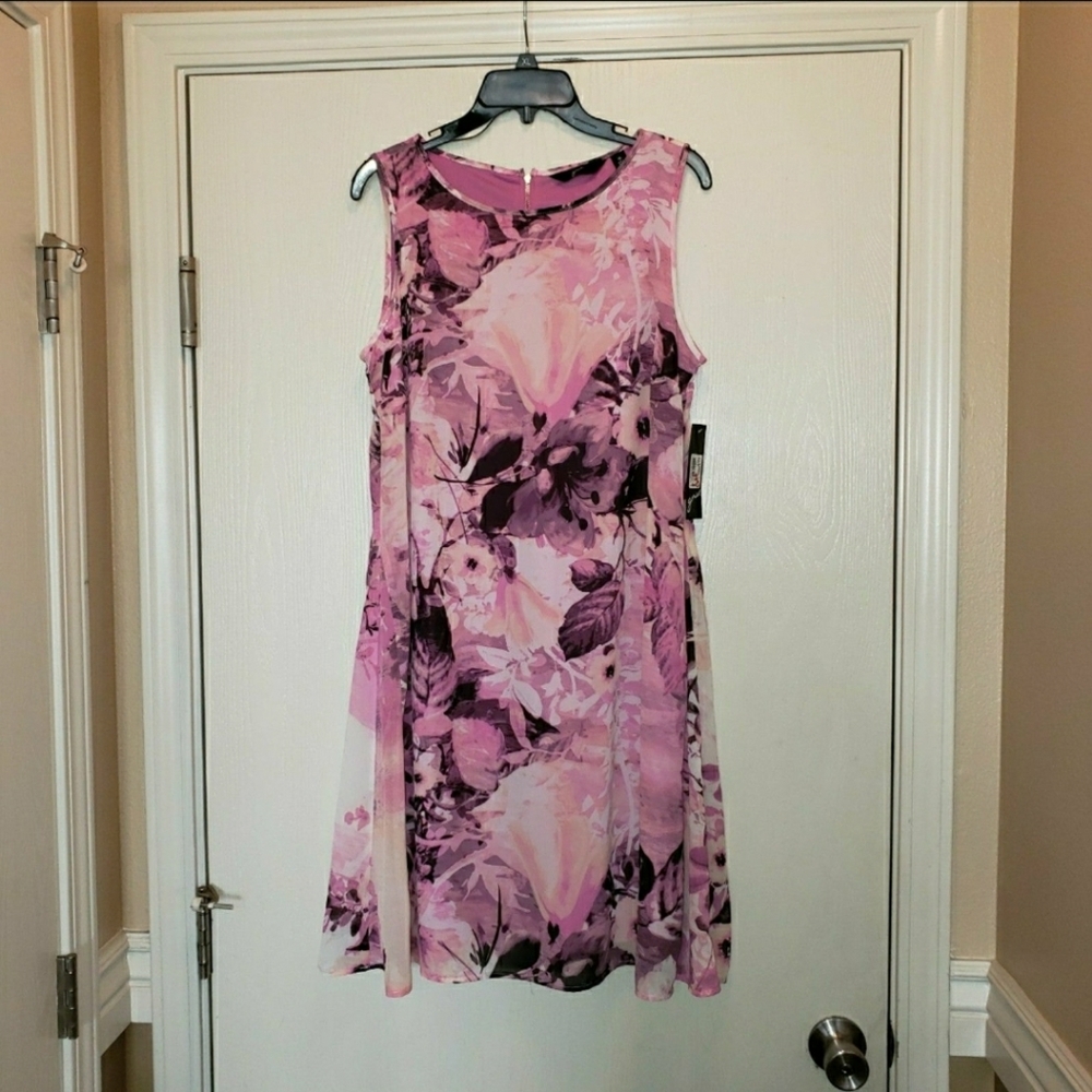 Size 10 New GNW Women's Pink / Purple Lined Dress